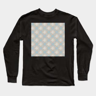 Lace blue and brown Long Sleeve T-Shirt